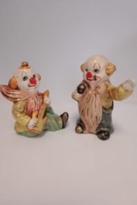 Vintage musical pottery clowns