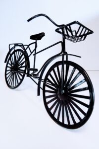 Vintage Desktop Black metal touring bike
