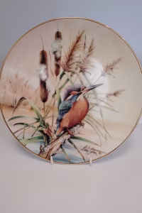 Kingfisher Plate 1991 Colourfull birds of britain, Hamilton collection.