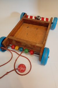 Vintage Childrens pull along wood truck