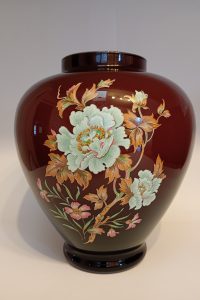 Classic Glass plum flowered vase