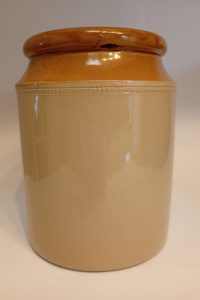 Vintage cream earthanware storage jug