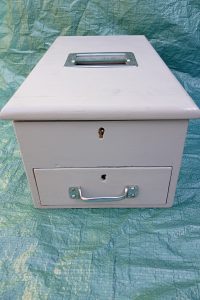 Vintage wood cash till register