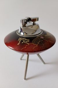 Japanese Ufo shaped 3 legged retro petrol lighter