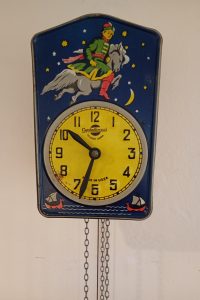 1962 USSR CODEG DiY childrens tin wall clock - Boxed