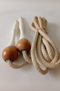 Vintage english wood & bearing 10ft skipping ropes